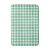 Gingham in Nappalindgrün Badematte (Vorderseite Vertikal)