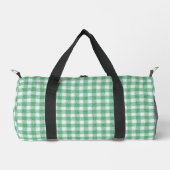Gingham in Nappalindgrün Duffle Bag (Vorderseite)
