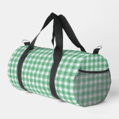 Gingham in Nappalindgrün Duffle Bag (Rechte Ecke)