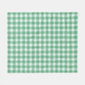 Gingham in Nappalindgrün  Fleecedecke (Vorderseite (Horizontal))