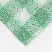 Gingham in Nappalindgrün  Fleecedecke (Ecke)