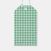 Gingham in Nappalindgrün  Geschenkanhänger (Vorderseite)