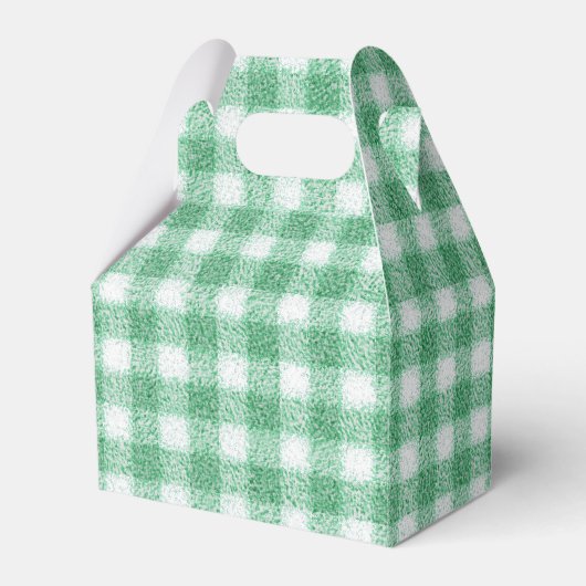 Gingham in Nappalindgrün Geschenkschachtel (Vorderseite)