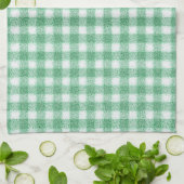 Gingham in Nappalindgrün  Geschirrtuch (Gefaltet)