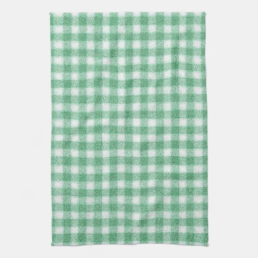 Gingham in Nappalindgrün  Geschirrtuch (Vertikal)
