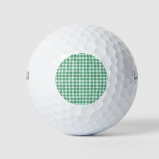 Gingham in Nappalindgrün  Golfball (Vorderseite)