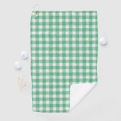 Gingham in Nappalindgrün Golfhandtuch (Insitu)
