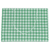 Gingham in Nappalindgrün  Große Geschenktüte (Vorderseite)
