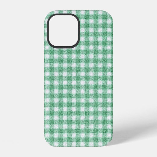 Gingham in Nappalindgrün iPhone Hülle (Rückseite)