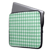 Gingham in Nappalindgrün Laptopschutzhülle (Vorderseite Links)