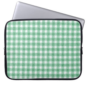 Gingham in Nappalindgrün Laptopschutzhülle