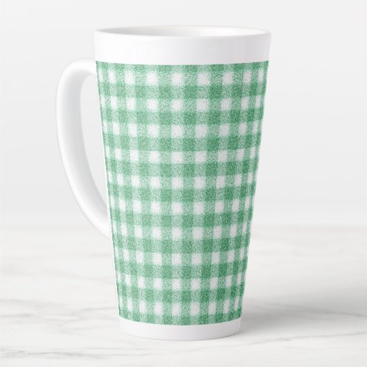Gingham in Nappalindgrün Milchtasse (Linke Ecke)