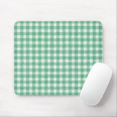 Gingham in Nappalindgrün Mousepad (Mit Mouse)