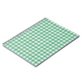 Gingham in Nappalindgrün Notizblock (Linke Seite)