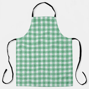 Gingham in Nappalindgrün Schürze