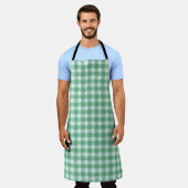 Gingham in Nappalindgrün Schürze (Getragen)