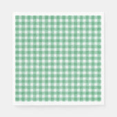 Gingham in Nappalindgrün  Serviette (Vorderseite)