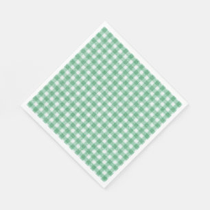 Gingham in Nappalindgrün Serviette
