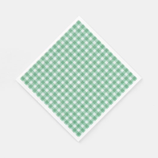 Gingham in Nappalindgrün  Serviette (Ecke)