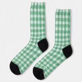 Gingham in Nappalindgrün Socken (Linkes Detail)