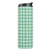 Gingham in Nappalindgrün Thermosbecher (Nach links gedreht)