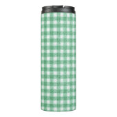 Gingham in Nappalindgrün Thermosbecher (Rückseite)