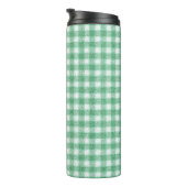 Gingham in Nappalindgrün Thermosbecher (Nach rechts gedreht)