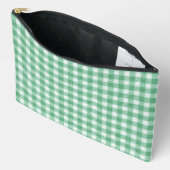 Gingham in Nappalindgrün Zubehörtasche (Offen)