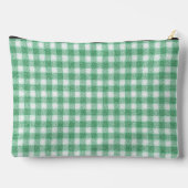Gingham in Nappalindgrün Zubehörtasche (Rückseite)