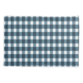 Gingham Indigo Blue Pattern Kissenbezug (Rückseite-Links)