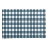 Gingham Indigo Blue Pattern Kissenbezug (Vorderseite-Rechts)