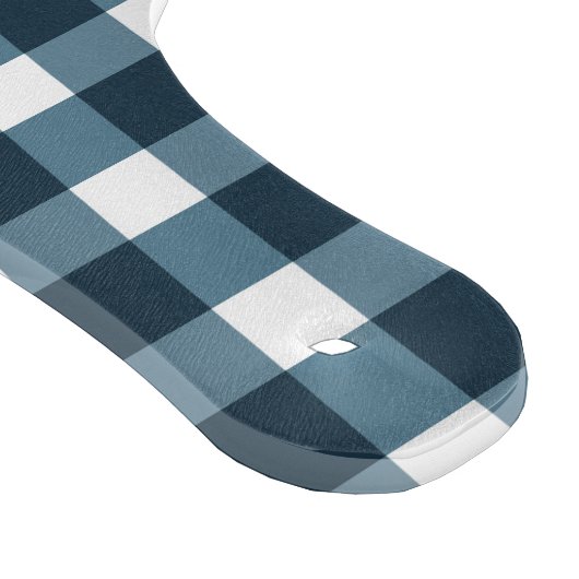 Gingham Indigo Blue Pattern Schneidebrett (Ecke)