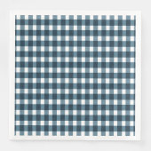 Gingham Indigo Blue Pattern Serviette (Vorderseite)
