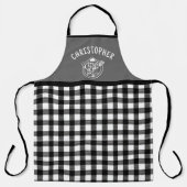 Gingham Individueller Name König des Grills Schürze (Vorderseite)