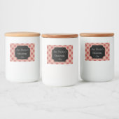 Gingham Jar Kitchen Labels Geschenkstempel Lebensmitteletikett (Flaschen)