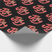 Gingham Joy On Black Geschenkpapier (Ecke)