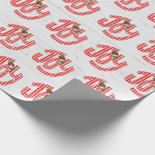 Gingham Joy On Whitealkwood Geschenkpapier (Ecke)