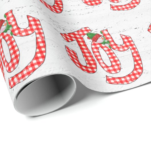 Gingham Joy On Whitealkwood Geschenkpapier (Rolleneckpunkt)