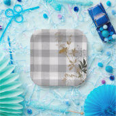 Gingham Kariert Country Farmhouse Pappteller (Party)