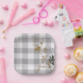 Gingham Kariert Country Farmhouse Pappteller (Party)