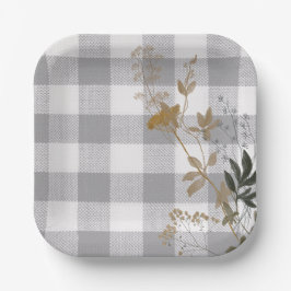 Gingham Kariert Country Farmhouse Pappteller