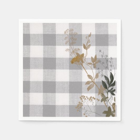 Gingham Kariert Country Farmhouse Serviette (Vorderseite)