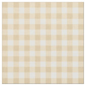 Gingham Kariert Creme Beige Scheckmuster Stoff (Nahaufnahme)