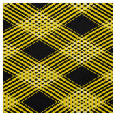 Gingham-Kariert Gelb-Schwarzes Musterstoff Stoff (Muster)