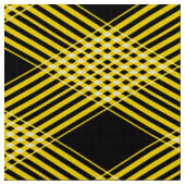 Gingham-Kariert Gelb-Schwarzes Musterstoff Stoff (Nahaufnahme)