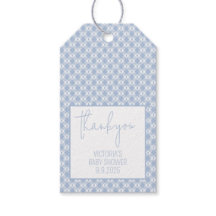 Gingham Kariert Pastel Dusty Blue Baby Dusche