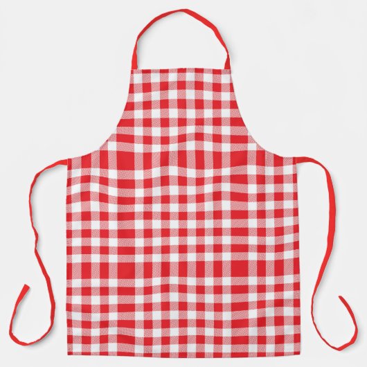 Gingham Kariert Pattern Schürze (Vorderseite)