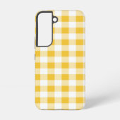 Gingham Kariert Yellow Pattern Samsung Galaxy Hülle (Rückseite)