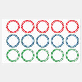 Gingham/Kariertes Muster Wasserdichte Länderkennze Etiketten (Blatt)