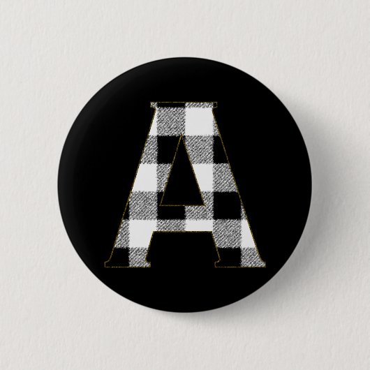 Gingham Karo A Button (Vorderseite)
